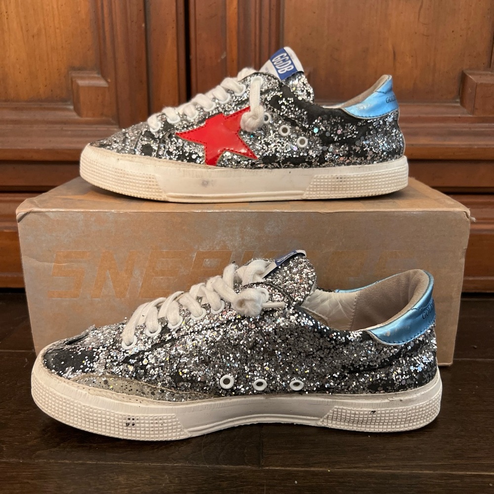 Golden Goose W37 Superstar Distressed Glitter